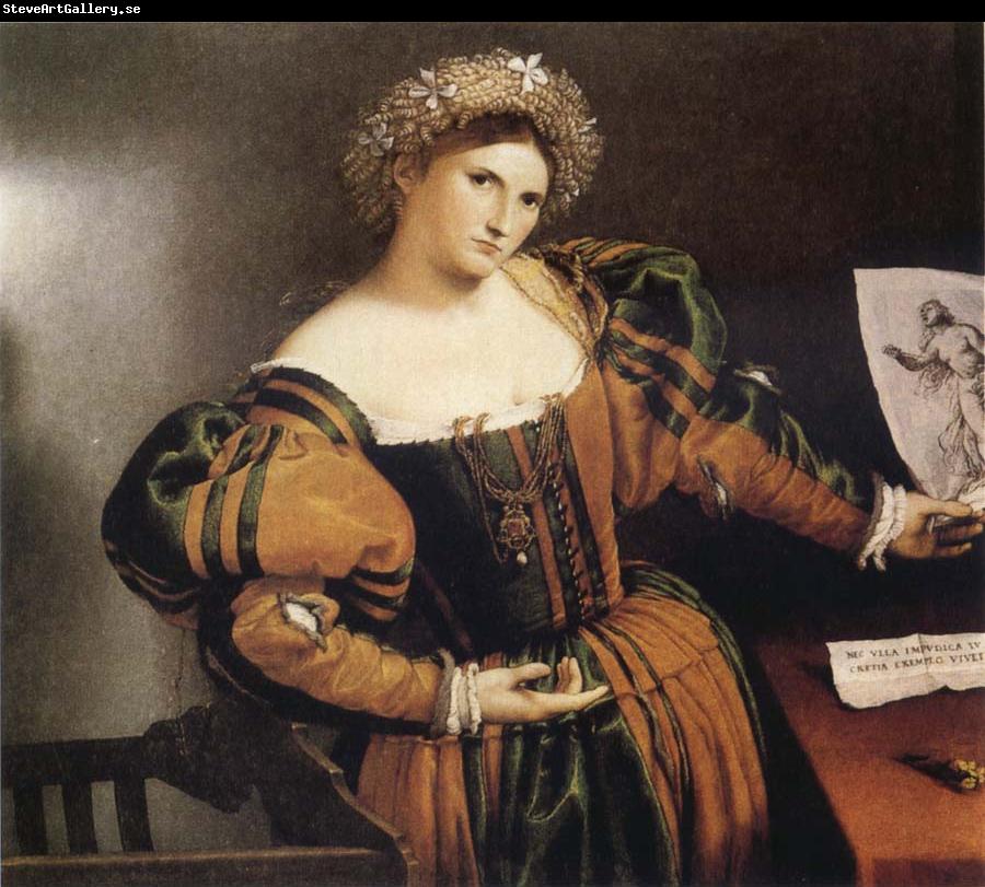 Lorenzo Lotto Portrait of a Lady as Lucretia